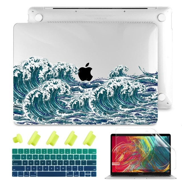 2020 Brand new Matte Clear Painting  Laptop Case For Apple MacBook Pro Retina 12 13 15 Touch Bar & Air 11 13.3 inch 2020 A2179