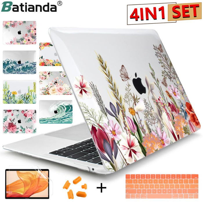 2020 Brand new Matte Clear Painting  Laptop Case For Apple MacBook Pro Retina 12 13 15 Touch Bar & Air 11 13.3 inch 2020 A2179