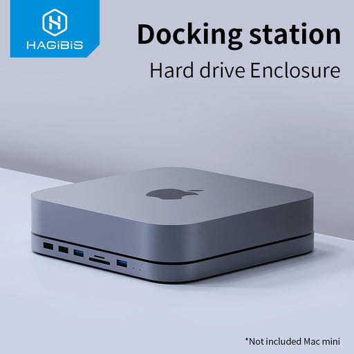 Hagibis USB-C Hub with SATA Hard Drive Enclosure USB 3.0 hub for  Mac mini MacBook Pro Type-C SSD HDD Case SD/TF Card Reader